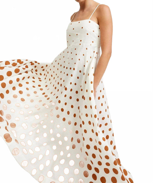 Aston Studio Rue Square Neck A-Line Maxi Dress White US 10 4