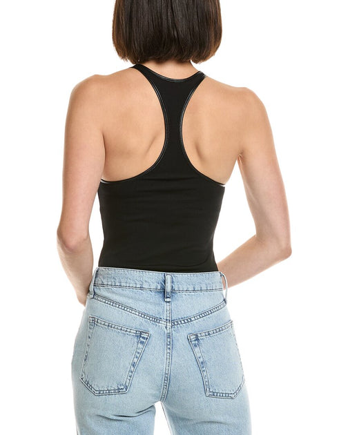 Helmut Lang Zip Racerback Bodysuit Black Medium 3