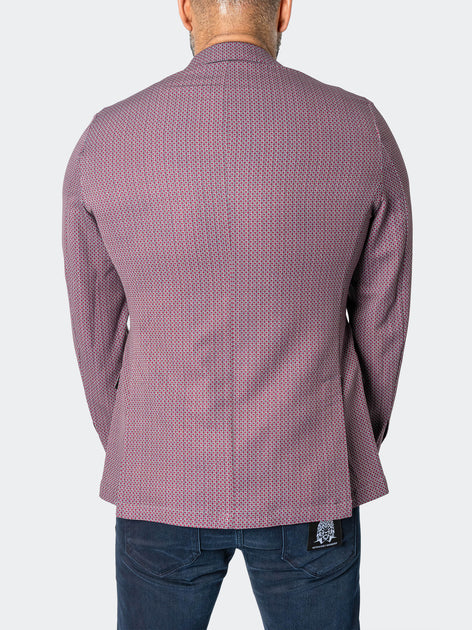 Maceoo Blazer Unconstructed Red Purple Large 4