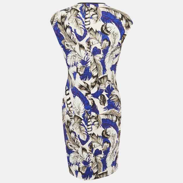 Roberto Cavalli Printed Jersey Midi Dress Multicolor Large 4