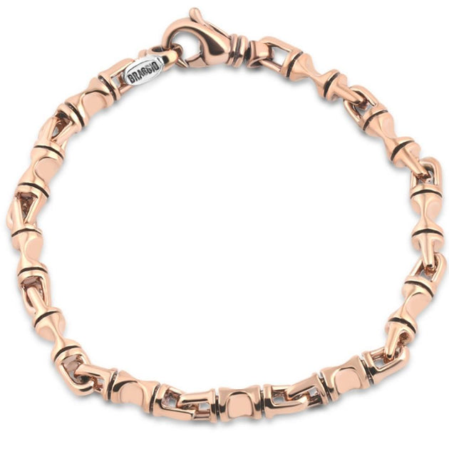 Pompeii3 Men's Solid 14k Gold Bracelet Silver 8.5in 2
