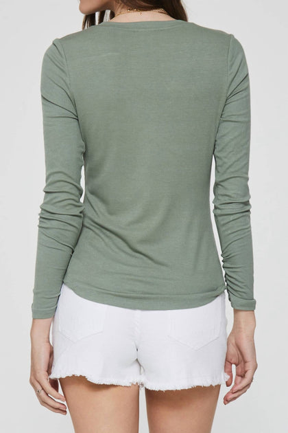 Another Love Sophie Rib Langarmshirt Grün XLarge 4