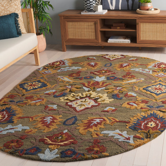 Tapis Safavieh Blossom BLM402 Vert / Multi 4