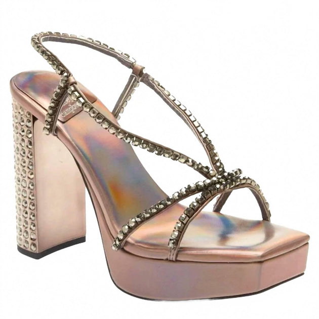 Jeffrey Campbell Aperitivo Platform Heeled Sandal Gold US 9 2