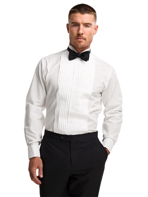 Paul Fredrick Tailored Fit Baumwolle Smokinghemd Weiß US 17 32/33 3