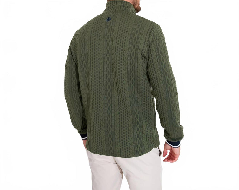 Abacus Sportswear Woburn Midlayer Half Zip Sweater Green Medium 4
