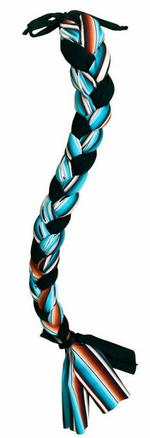 Showman Braid-In Lycra Horse Tail Bag Blue 4