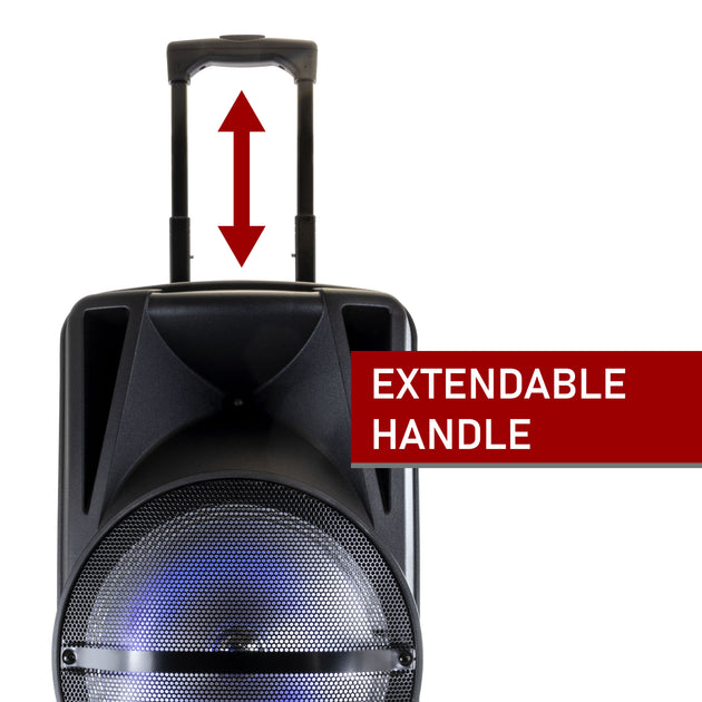 beFree Sound 12 Inch Portable PA Speaker Black 4