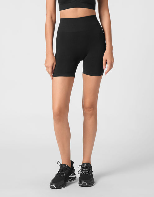 Plein Sport Seamless Micro Biker Shorts Logo Black Large 4