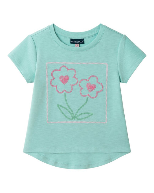 Andy & Evan Embroidered Jersey T-Shirt Blue US 4T 2