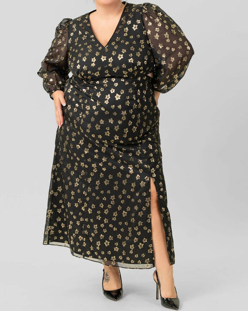 Donna Morgan Starry Starry Night Maxikleid - Plus Schwarz US 18 2