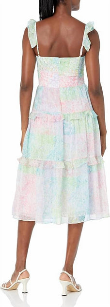 Amanda Uprichard Annette Midi Dress Multi Medium 3