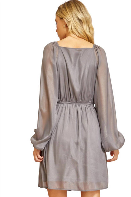ANDREE BY UNIT Stealing The Show Dress In Charcoal | ShopSimon
