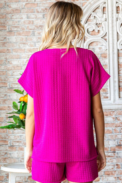 First Love Strukturiertes Top pink Large 3