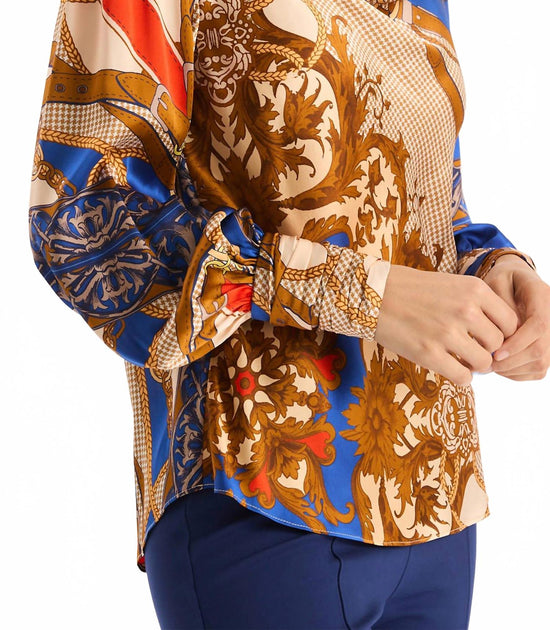 Tyler Boe Olivia Silk Blouse Multi Small 4