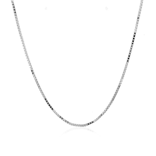 FASHNZFAB Classic Box Chain White Gold US 22 3