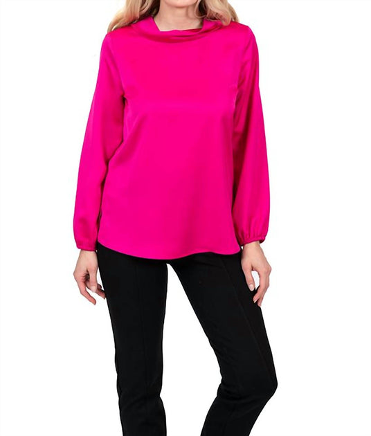 SCAPA Long Sleeve Cowlneck Top Pink Medium 2