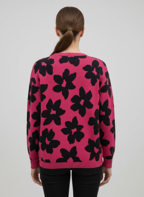 TRUEDAMES Ninety Printed Sweater Pink Medium 5