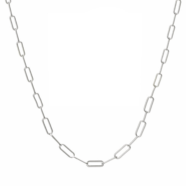 Donatello Gian Paperclip Necklace Silver 4MM 2