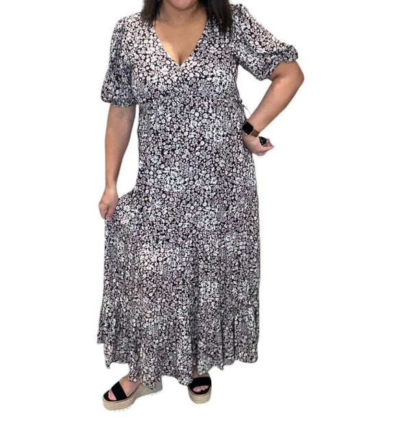 Saltwater Luxe Seventies Daisy Maxi Dress Grey XLarge 2