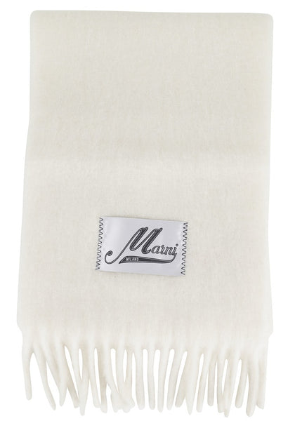 Marni Fringed Alpaca Scarf Beige 2