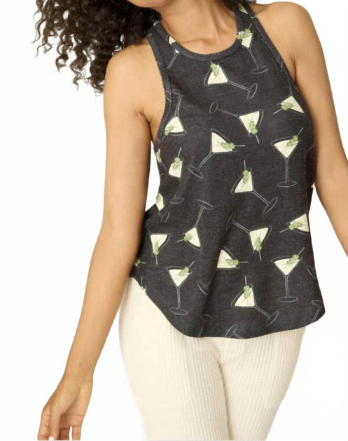 PJ Salvage Merrier With A Martini Tank Black Large 2