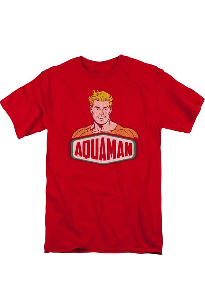 Gildan DC Comics Aquaman Sign T-Shirt Rouge 4XLarge 2