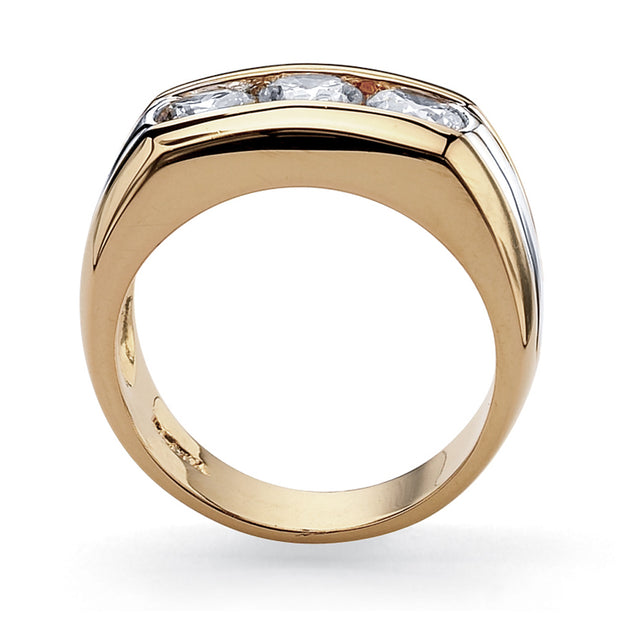 Palm Men's 3-Stone Ring Silver US 9 3