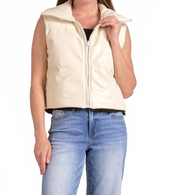 ELAN Reversible Vest Beige Large 2