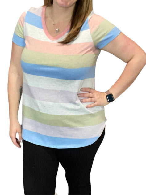 honeyme V-Neck T-Shirt Multi Large 2