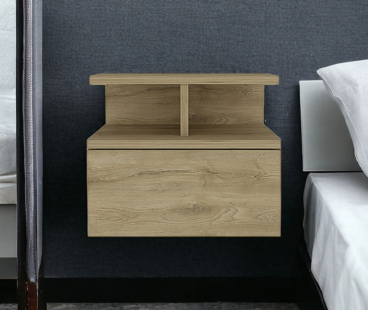 Hivvago Nightstand Beige 12in 3