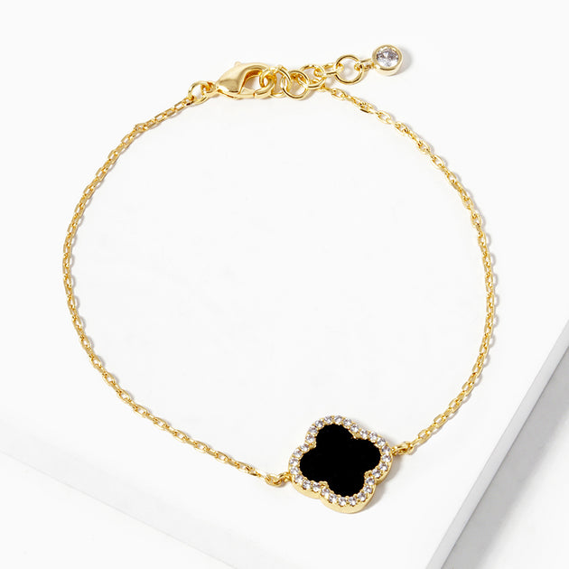 FASHNZFAB Quatrefoil Bracelet Gold Multi One Size 7