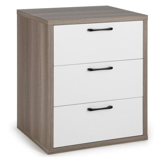 Hivvago 3 Drawer Dresser Gray White 2