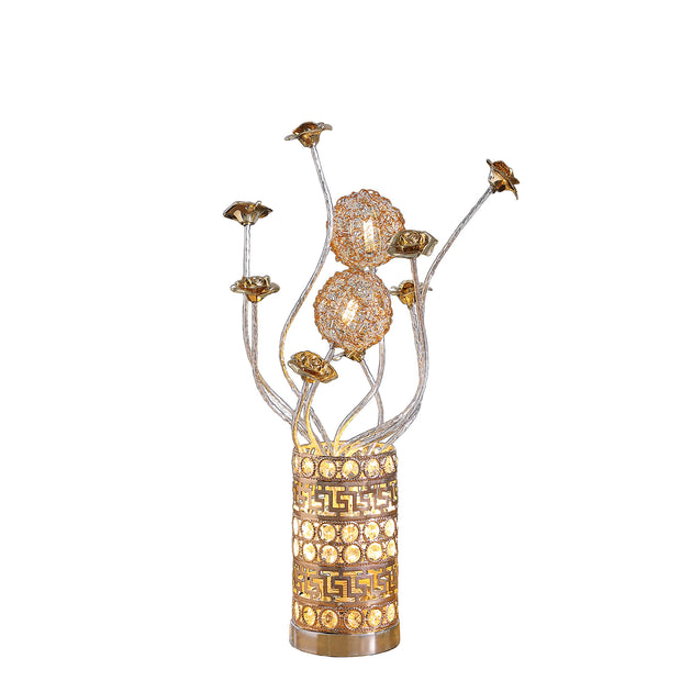 Hivvago 22 inch Bedside Lamp Silver and Rose Gold 4