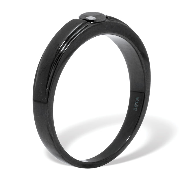 Palm .25 TCW Men's Solitaire Ring Black US 14 3