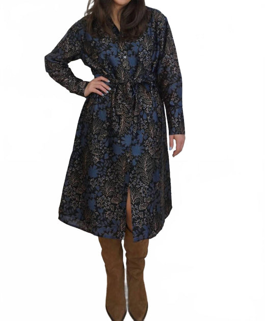NIBI Zooy Midi Dress Blue XSmall 3