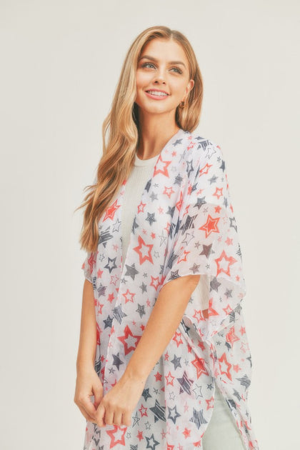 TRUEDAMES Multi Star Kimono Weiß Einheitsgröße 4