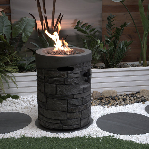 Streamdale Round Gas Fire Pit Black 2