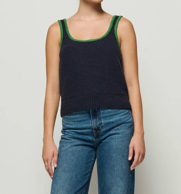 Nation LTD Peggy Sue Tank Navy Sky XSmall 2