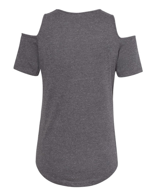 Boxercraft Women's Cold Shoulder T-Shirt Grey Small 3
