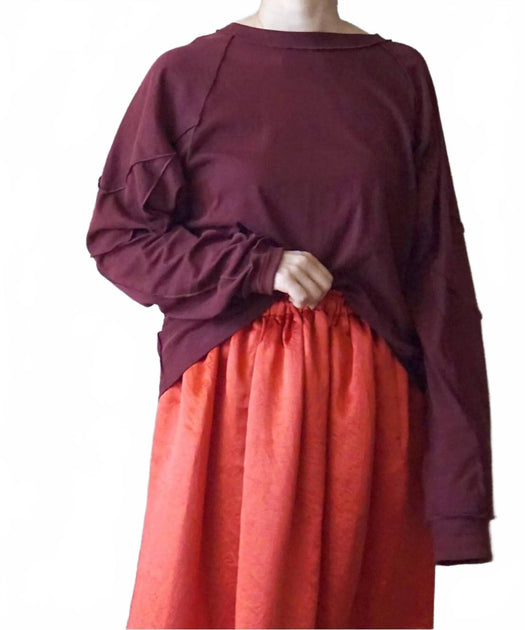 6397 Inside Out Raglan Top Red Large 4