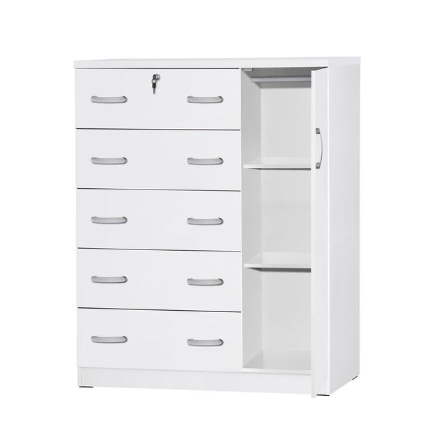 Better Home Products JCF Sofie 5 Drawer Wooden Tall Chest 3