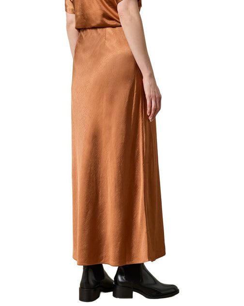 Lilla P Satin Bias Maxirock Braun Medium 3