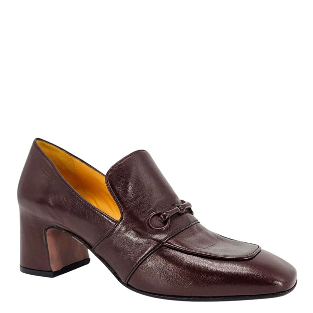 Madison Maison Leather Hidden Bit Heel Loafer Gold EU 38 3