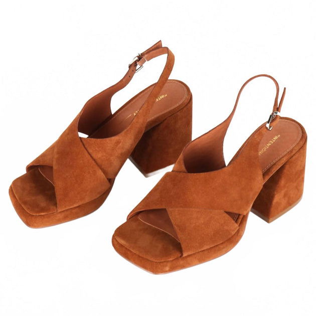Intentionally Blank Siren Slingback Heels Brown US 9 3