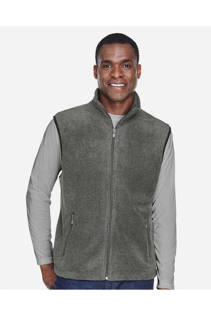 Harriton Fleece Full-Zip Vest Grey Small 4