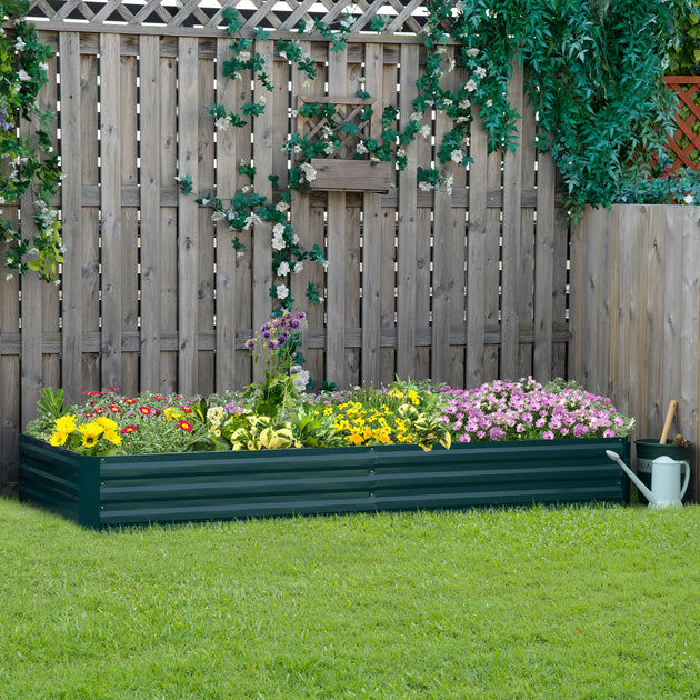Hivvago Raised Garden Bed Gray 4
