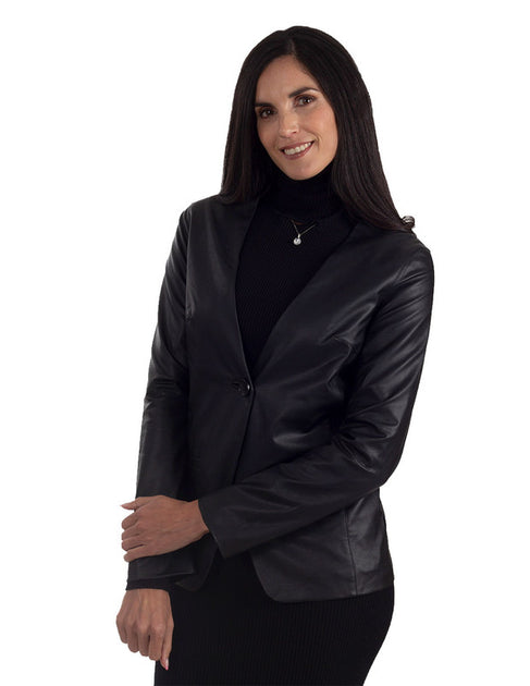 Nine West Women's V-Neck Blazer Black Large 2