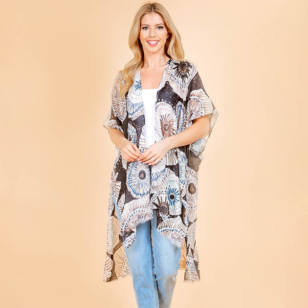 TRUEDAMES Kimono Poncho Multi One Size 2