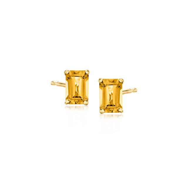 Ross-Simons RS Pure Citrine Stud Earrings Gold 2